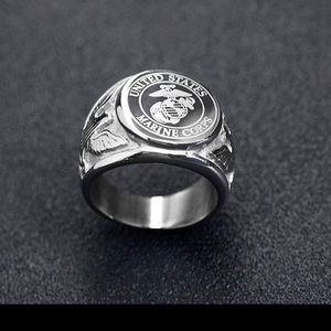 Stainless steel USMC US Marine Corps ring size 8 thru 13 available